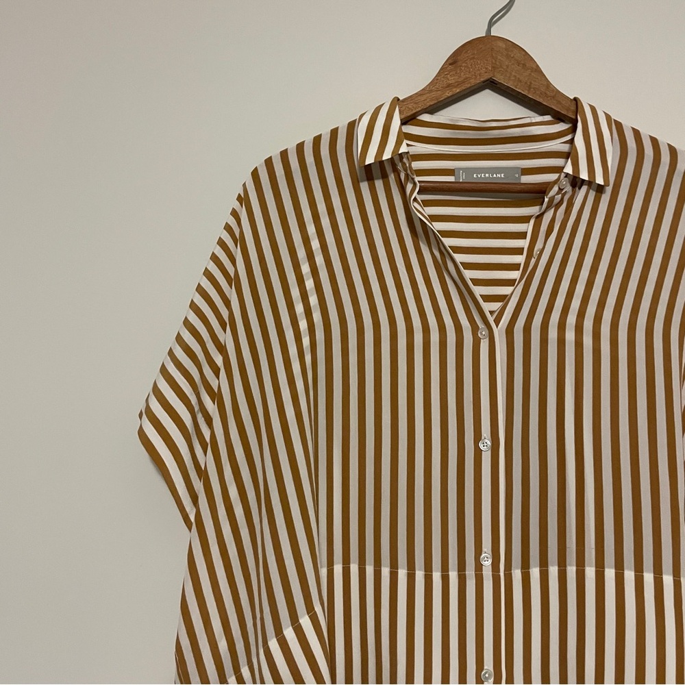 Everlane 100% Silk buttonup yellow